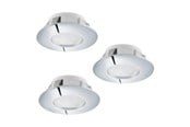 Lampen - EGLO PINEDA EINGEBAUT. SET 3X500LM Ø78 CHROM - 95808