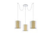 Lampen - EGLO ANHEM CLUSTER 3L E27 WEISS/SEEGRAS/PAPIER - 43403