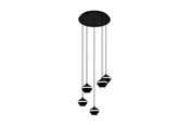 Lampen - EGLO PERPIGO CLUSTER GU10 5X400LM SCHWARZ - 98683