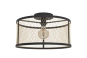 Lampen - EGLO DELLOW DECKENLEUCHTE E27 Ø450 SCHWARZ/MESSING - 43603
