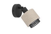 Lampen - EGLO ROSLEY SPOT E14 SCHWARZ/LEINEN - 43656