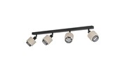 Lampen - EGLO ROSLEY SPOT RAIL L750 4XE14 SCHWARZ/LEINEN - 43659