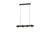 Lampen - EGLO PLIMSOLL PENDELLEUCHTE 4XE27 L770 SCHWARZ FSC - 43848
