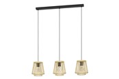 Lampen - EGLO HYKEHAM LANGER TISCH 3XE27 L910 NATUR - 43853