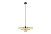 Lampen - EGLO LYDNEY PENDELLEUCHTE Ø570 E27 SCHWARZ/BAMBUS - 44012