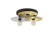 Lampen - EGLO LINTMILL DECKENLEUCHTE Ø530 E27 SCHWARZ/BM/HELLGRAU - 44027