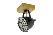 Lampen - EGLO GATEBECK SPOT E14 HOLZ/SCHWARZ - 49076