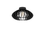 Lampen - EGLO COSSANO 3 DECKENLEUCHTE E27 Ø380 SCHWARZ/HOLZ - 900999