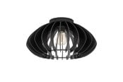 Lampen - EGLO COSSANO 3 DECKE E27 Ø450 SCHWARZ/HOLZ - 901001