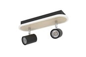 Lampen - EGLO RIMBOCCHI SPOT RAIL L340 12W 1500LM HOLZ/SCHWARZ - 901632