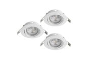 Lampen - EGLO FAVAZZINA EINGEBAUT. KIP Ø88 GU10 3X4.9W 3X400LM WEISS - 901756