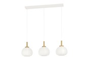 Lampen - EGLO SUMMERHILL LANGER TISCH 3XE27 HOLZ/WEISSES PAPIER SIEB FSC - 44066