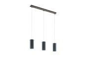 Lampen - EGLO PINTO TEXTIL LANGTISCH 3L E27 GS/GRAU/KLAR - 99286