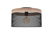 Lampen - EGLO KILNSDALE DECKENLEUCHTE E27 SCHWARZ/HOLZ - 43832