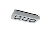 Lampen - EGLO LOKE 1 DECKENLEUCHTE 3L ALUMINIUM GEBÜRSTET - 91354