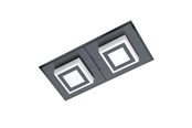 Lampen - EGLO MASIANO 1 WAND/DECKE 2X340LM SCHWARZ/SATINIERT - 99362