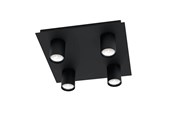 Lampen - EGLO VALCASOTTO DECKENLEUCHTE 4XGU10 SCHWARZ - 99516