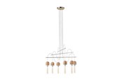 Lampen - EGLO ZACHARO 1 KRONLEUCHTER 6X360LM EICHE/KLAR - 96946