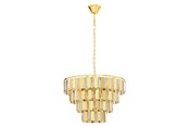 Lampen - EGLO ERSEKA PENDELLEUCHTE 7L E14 MESSING/KRISTALL - 99097