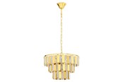 Lampen - EGLO ERSEKA PENDELLEUCHTE 5L E14 MESSING/KRISTALL - 99098