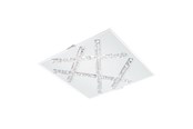 Lampen - EGLO SORRENTA DECKENLEUCHTE 290X290 WEISS/KLAR/KRISTALL - 93764