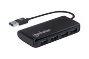 USB-Hubs - IC INTRACOM Manhattan USB-A 4-Port Hub 4x USB-A Ports 5 Gbps (USB 3.2 Gen1 aka USB 3.0) Bus Power SuperSpeed USB Black Three Year Warranty Box USB-Hubs - 4 - Schwarz - M164900