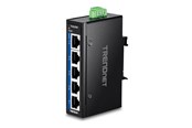 Switches - TRENDnet TI-GLC50 - Version V1.xR - switch - industrial mini - 5 ports - TAA Compliant - TI-GLC50