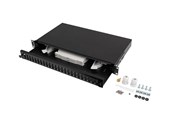 Netzwerkzubehör - Lanberg Rackmount 19" 1U Fiber Patch Panel 24xsc Duplex / 24XLC Quad Black - FOP1-24SD-LQB