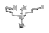 Monitorhalterung - ICY BOX mounting kit - adjustable arm - for 3 flat panels - silver/grey - IB-MS525-T