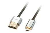 Display Kabel - Lindy CROMO Slim High Speed HDMI to micro HDMI Cable with Ethernet - 41681