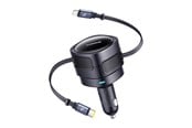 Handys - Adapter und Ladegeräte - Baseus Enjoyment Max Car Charger with USB-C & Lightning 60W - Black - C00035507121-00