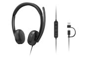 Kopfhörer/Headsets - Lenovo Wired VoIP Headset 5000 (Teams) USB-C - 4XD1R88995