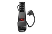 Stromkabel (Extern) - Lanberg SP1 - power strip - 2500 Watt - SP1-05E-0500-BK