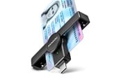 Speicherkarten Lesegerät/Adapter - AXAGON USB-C Smart Card /ID Card PocketReader - CRE-SMPC