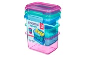 Küchengerät - Sistema Pack 400ml x 3 Lunch Coloured - 41544-T