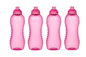 Küchengerät - Sistema 460ml Squeeze Bottle Pink 4 Pack - 82014