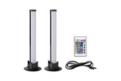 Lampen - EGLO GAMER LIGHT Tischlampen-Set – Scwarz, 2x3,3W RGBW + 3000K - 75956