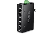 Switches - TRENDnet TI-ELC50 5-Port Industrial Fast Ethernet DIN-Rail Mini Switch - TI-ELC50
