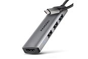 USB-Hubs - AXAGON Starter 4-in-1 USB-C 5 Gbps Hub with HDMI and 3 USB-A USB-Hubs - USB 3.2 - 4 - silber - HMC-H3A