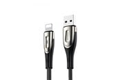 USB Kabel - Joyroom Sharp Series S-M411 USB-A / Lightning 3A Cable 1.2m with Charging Indicator - Black - S-M411-1,2m lightning black