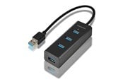 USB-Hubs - AXAGON USB-A 3.0 Hub with Micro USB Power Connector USB-Hubs - USB 3.2 - 4 - Schwarz - HUE-S2B