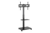 Wandhalterungen, AV-Halterungen & AV-Möbel - Gembird TV floor stand with caster wheels 37"" - 75"" bl - Max 40 kg - recommended for 75" - TVS-75S-02