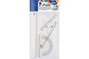 Schul-Zubehör - CENTRUM Geometry set 20cm. 4 pieces. Clear plastic - 80946