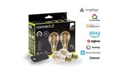 Smart-Home - EGLO E27 LED-Z MATTER A60 spiral CCT 7W 806lm amber 2-pack w/remote control - 110401