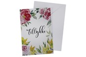 Hobby-Zubehör - SCANSEASON Card with envelope flower congratulations11*17cm - 100262