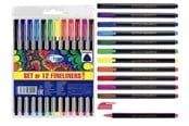 Utensilien zum Schreiben und Zeichnen - CENTRUM Fiber pen 12 pcs. ass. Triangular. - 80255