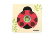 Puzzle - Beleduc - Wooden Layered Puzzle Ladybug Holz - 10140