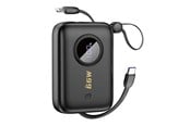 Powerbank (Akku) - Dudao K14 10000mAh power bank with USB-C / Lightning cables - black Powerbank (Akku) - schwarz - 10000 mAh - 6977196681549