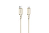 USB Kabel - Dudao L7SCL USB-C - Lightning 30W 2m cable - beige - 6976625331093