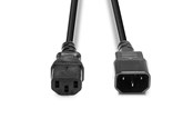 Stromkabel (Intern) - Lindy C14 to C13 Mains Extension Cable Black - 1m - 30321